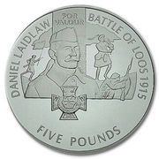 5 Pounds - Elizabeth II Victoria Cross; Daniel Laidlow, United Kingdom, 2006 reverse image