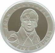 5 Pounds - Elizabeth II John Constable; Silver Proof Issue, United Kingdom, 2007 reverse image