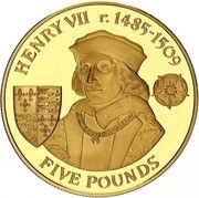 5 Pounds - Elizabeth II Henry VII, United Kingdom, 2007 reverse image