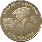 5 Pounds - Elizabeth II Edward VI, United Kingdom, 2007 reverse image