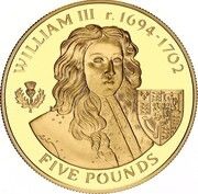 5 Pounds - Elizabeth II William III, United Kingdom, 2007 reverse image