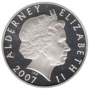 5 Pounds - Elizabeth II 60th Wedding Anniversary - Wedding Portrait; Silver Proof obverse image