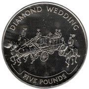 5 Pounds - Elizabeth II 60th Wedding Anniversary; Carriage, United Kingdom, 2007 reverse image