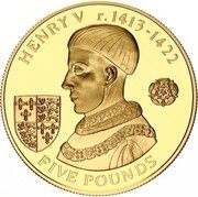 5 Pounds - Elizabeth II Henry V reverse image