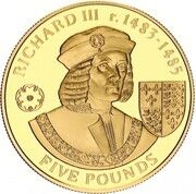 5 Pounds - Elizabeth II Richard III, United Kingdom, 2007 reverse image