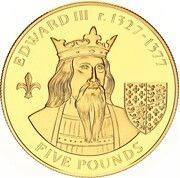 5 Pounds - Elizabeth II Edward III, United Kingdom, 2007 reverse image