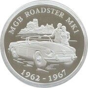 5 Pounds - Elizabeth II MGB Roadster, United Kingdom, 2009 reverse image