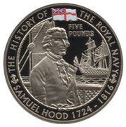 5 Pounds - Elizabeth II 4th Portrait; Samuel Hood, United Kingdom, 2009 reverse image