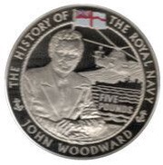 5 Pounds - Elizabeth II John Woodward; 2009 Silver Proof, United Kingdom, 2009 reverse image