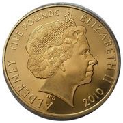 5 Pounds - Elizabeth II Engagement of William and Catherine; Silver Proof Gold Plated obverse image