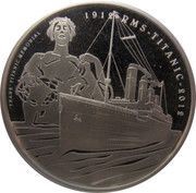 5 Pounds - Elizabeth II Titanic; Silver Proof Issue, United Kingdom, 2012 reverse image
