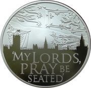 5 Pounds - Elizabeth II State Opening of Parliament; Silver Proof, United Kingdom, 2012 reverse image