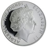5 Pounds - Elizabeth II Dylan Thomas; Silver Proof obverse image