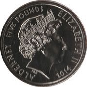 5 Pounds - Elizabeth II King George I obverse image