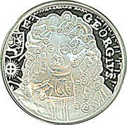 5 Pounds - Elizabeth II King George I; Silver Proof, United Kingdom, 2014 reverse image
