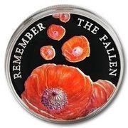 5 Pounds - Elizabeth II Remembrance Day; Silver Proof, United Kingdom, 2014 reverse image