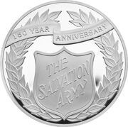 5 Pounds - Elizabeth II Salvation Army; Silver Proof, United Kingdom, 2015 reverse image