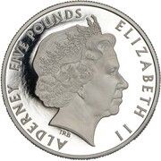 5 Pounds - Elizabeth II VE Day; Platinum obverse image