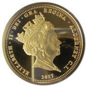 5 Pounds - Elizabeth II Platinum Wedding; Gold-Plated obverse image