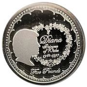 5 Pounds - Elizabeth II Diana; Silver Proof, United Kingdom, 2017 reverse image