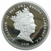 5 Pounds - Elizabeth II 65th Ann. Coronation; Silver Proof obverse image
