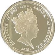 5 Pounds - Elizabeth II Sapphire Coronation Jubilee, The Sovereign Orb and Sceptre Coin obverse image