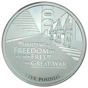5 Pounds - Elizabeth II Fighting For Freedom, United Kingdom, 2018 reverse image