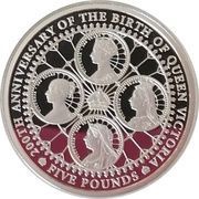 5 Pounds - Elizabeth II The 200th Anniversary of Queen Victoria; Silver Proof, United Kingdom, 2019 reverse image