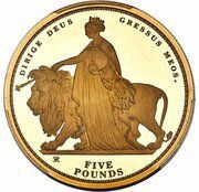 5 Pounds - Elizabeth II Una and the Lion, United Kingdom, 2019 reverse image