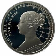 5 Pounds - Elizabeth II Queen Victoria - Young Head, United Kingdom, 2019 reverse image