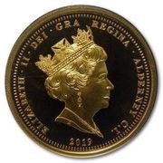 5 Pounds - Elizabeth II The 50th Anniversary of the Moon Landing; Gold Proof obverse image