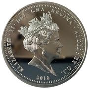 5 Pounds - Elizabeth II The 50th Anniversary of the Moon Landing obverse image