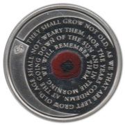 5 Pounds - Elizabeth II 2020 Remembrance Day; Silver Proof, United Kingdom, 2020 reverse image