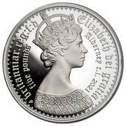 5 Pounds - Elizabeth II Gothic - Portrait; Silver obverse image
