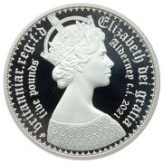 5 Pounds - Elizabeth II Gothic - Portrait; Silver Piedfort obverse image