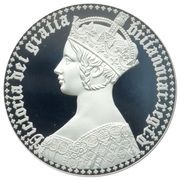 5 Pounds - Elizabeth II Gothic - Portrait; Silver Piedfort, United Kingdom, 2021 reverse image