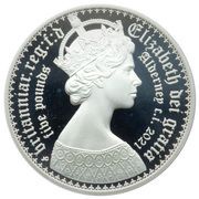 5 Pounds - Elizabeth II Gothic - Quartered Arms; Silver Piedfort obverse image