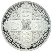 5 Pounds - Elizabeth II Gothic - Quartered Arms; Silver Piedfort, United Kingdom, 2021 reverse image