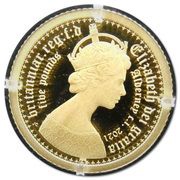 5 Pounds - Elizabeth II Gothic - Quartered Arms; Half Gram Gold obverse image