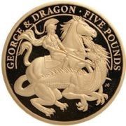 5 Pounds - Elizabeth II 200th Anniversary George and the dragon, United Kingdom, 2021 reverse image