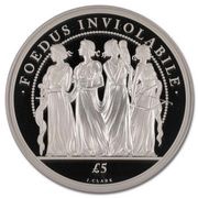 5 Pounds - Elizabeth II Platinum Jubilee - Four Graces, United Kingdom, 2022 reverse image