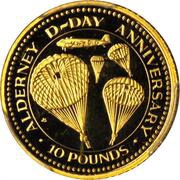 10 Pounds - Elizabeth II D-Day, United Kingdom, 1994 reverse image