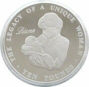 10 Pounds - Elizabeth II Princess Diana reverse image