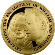 10 Pounds - Elizabeth II Engagement of Prince William and Catherine Middleton, United Kingdom, 2010 reverse image
