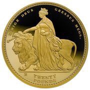 20 Pounds - Elizabeth II Una and the Lion, United Kingdom, 2019 reverse image