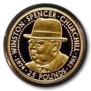 25 Pounds - Elizabeth II Winston Churchill, United Kingdom, 1999 reverse image