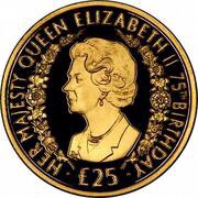 25 Pounds - Elizabeth II Queen Elizabeth II, United Kingdom, 2001 reverse image