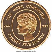 25 Pounds - Elizabeth II Princess Diana, United Kingdom, 2002 reverse image