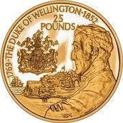 25 Pounds - Elizabeth II Duke of Wellington reverse image