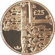 25 Pounds - Elizabeth II Golden Jubilee of Reign, United Kingdom, 2002 reverse image
